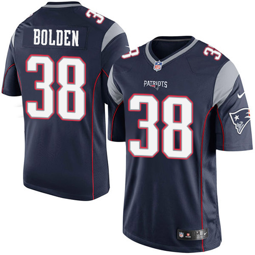 Youth Limited Brandon Bolden Nike Jersey Navy Blue Home - #38 NFL New England Patriots